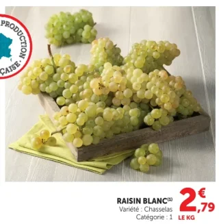 Raisin blanc Chasselas