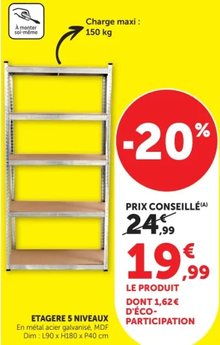 Étagère 5 niveaux