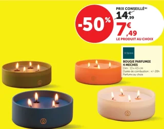 Bougie parfumée 4 mèches Spaas