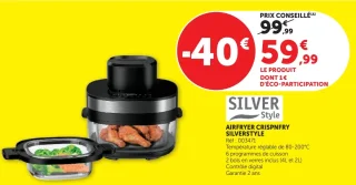 AIRFRYER CRISPNFRY SILVERSTYLE