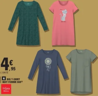 Big T-shirt Nuit Femme Bio Tissaia Basics