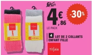 Lot de 2 collants enfant fille Tissaia