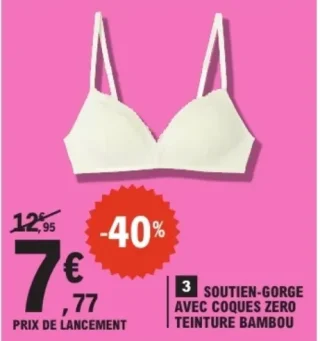 Soutien-gorge avec coques Zero Teinture Bambou