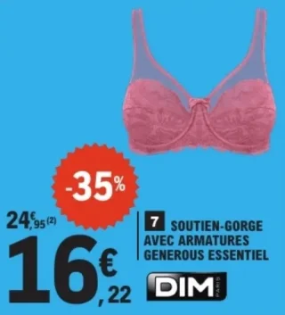 Soutien-gorge avec armatures Generous Essentiel Dim