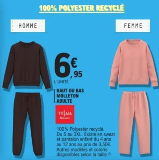 Haut ou bas molleton adulte Tissaia Basics
