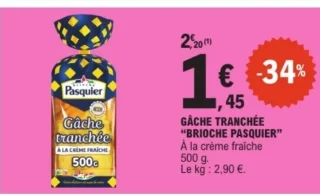 Gâche tranchée Brioche Pasquier