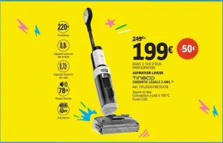 Aspirateur laveur Tineco TIFLOS5STRETEXTB