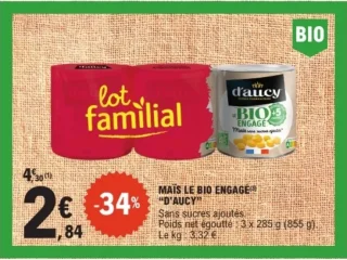 Maïs le Bio engagé D'Aucy