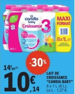 Lait de croissance Candia Baby 3