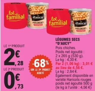 Légumes Secs D'Aucy Pois chiches