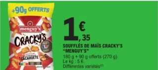 SOUFFLÉS DE MAÏS CRACKY'S MENGUY'S