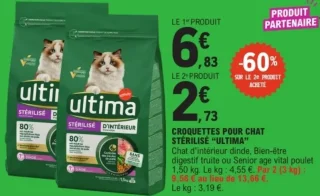 Croquettes pour chat stérilisé Ultima
