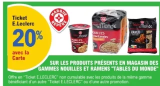 Nouilles et Ramens Tables du Monde