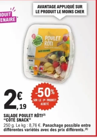 Côté Snack Salade Poulet Rôti