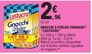 Lustucru Gnocchi à Poêler Fromage
