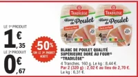 Blanc de Poulet Qualité Supérieure Doré au Four "Tradilège"