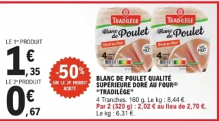 Blanc de Poulet Qualité Supérieure Doré au Four "Tradilège"