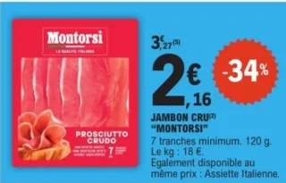 Jambon Cru Prosciutto Crudo "Montorsi"