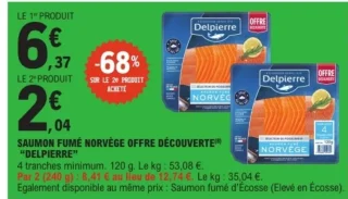 Saumon fumé Norvège Offre Découverte "Delpierre"