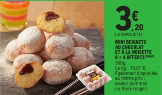 Mini beignets au chocolat et à la noisette