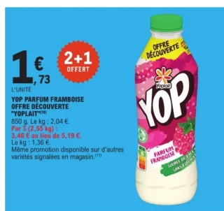 Yop Parfum Framboise Offre Découverte Yoplait