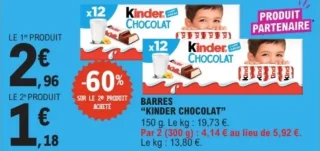 Barres Kinder Chocolat