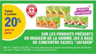 Gamme jus à base de concentré Jafaden