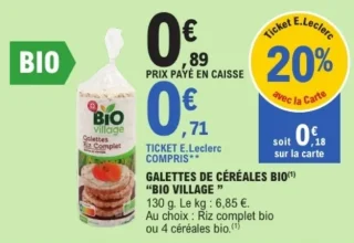 Galettes de céréales bio Bio Village