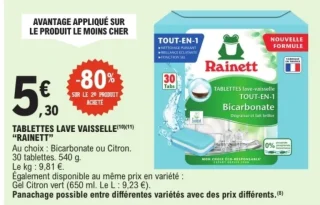 Tablettes lave vaisselle Rainett