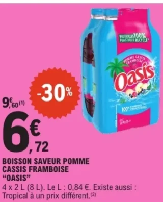 Boisson saveur pomme cassis framboise Oasis