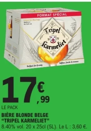 Bière blonde belge Tripel Karmeliet