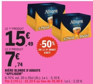 Bière blonde d'abbaye Affligem