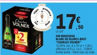 Vin Mousseux Blanc de Blancs Brut "Charles Volner"