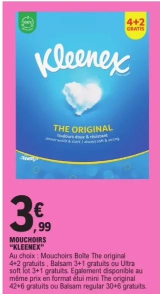 Mouchoirs Boîte The original Kleenex