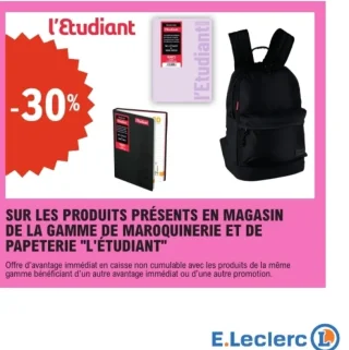 Gamme de maroquinerie et de papeterie "L'Étudiant"