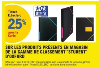 Gamme de classement "Student" Oxford