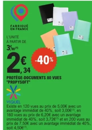 Protège-documents 80 vues "Propysoft" Viquel