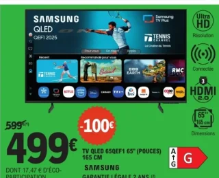 TV QLED 65QEF1 65" (POUCES) 165 CM SAMSUNG