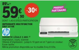 IMPRIMANTE MULTIFONCTION ENVY 6110E HP