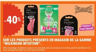 Gamme de produits Wilkinson Intuition