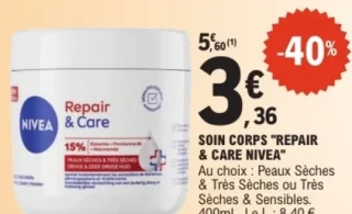 Soin corps "Repair & Care Nivea"