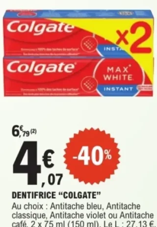Dentifrice Colgate Max White