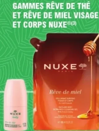 Gammes Rêve de Thé et Rêve de Miel Visage et Corps Nuxe
