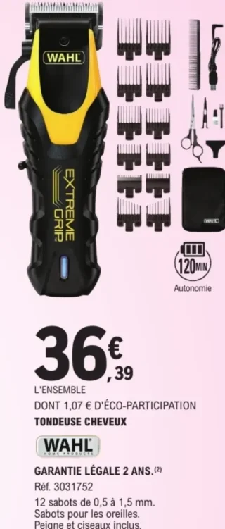 Tondeuse cheveux WAHL Extreme Grip