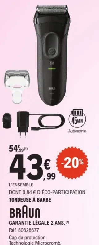 Tondeuse à barbe BRAUN S3