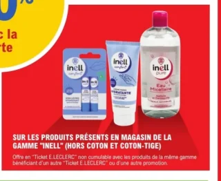 Produits de la gamme "Inell" (hors coton et coton-tige)
