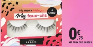 My TODAY Makeup Mes faux-cils avec colle Modèle Larges