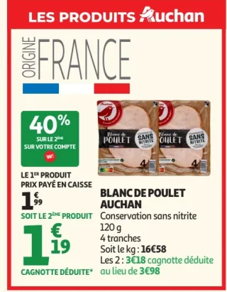 Blanc de poulet Auchan