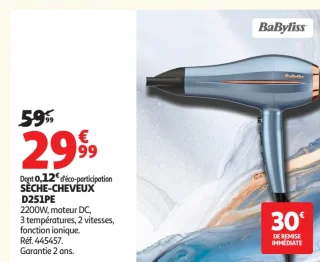 BaByliss Sèche-Cheveux D251PE