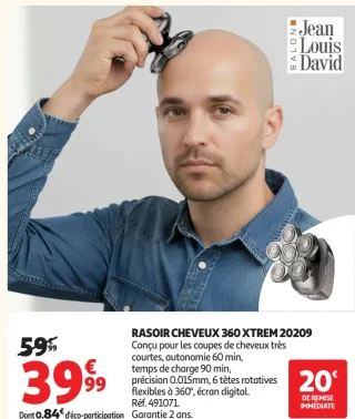 Rasoir cheveux 360 Xtrem 20209 Jean Louis David